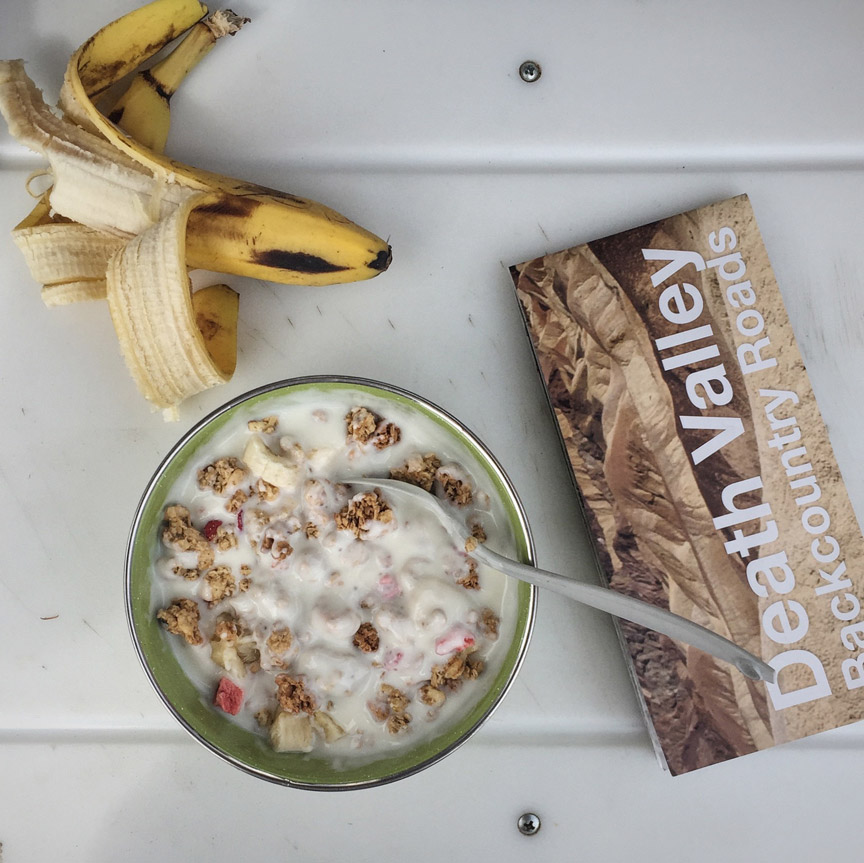 A fresh start to the day - my favorite Death Valley Breakfast