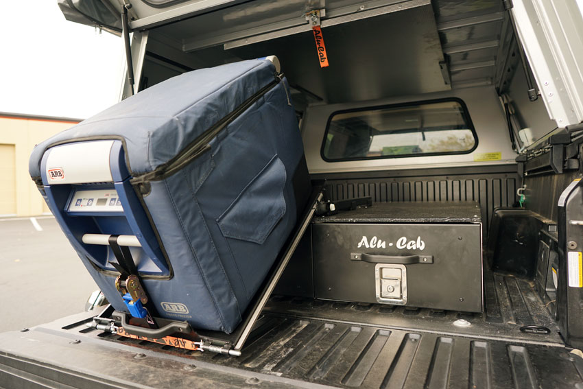 Mounted on Alu-Cab drawer system for Toyota Tacoma