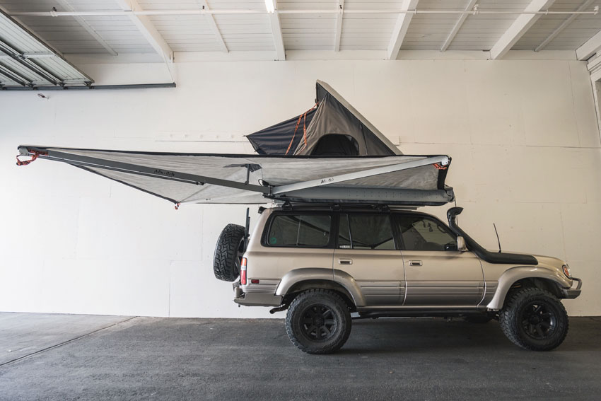 Alu-Cab Shadow Awning on Rooftop Tent