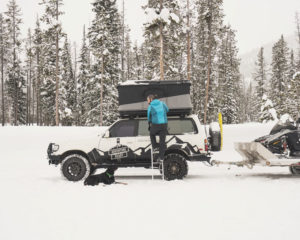 winter overland camping
